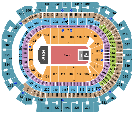 American Airlines Center Tyler, The Creator Seating Chart